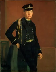 Achille de Gas als Offizier der Midshipman