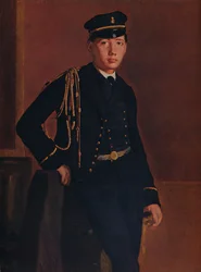 Achille de Gas in der Uniform eines Kadetten