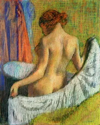 Nach dem Bad, Frau mit Handtuch, ca. 1885-90