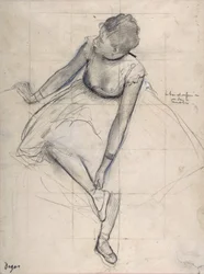 Tänzerin, die ihren Schuh richtet (Ballerina). New York City. Metropolitan Museum of Art.