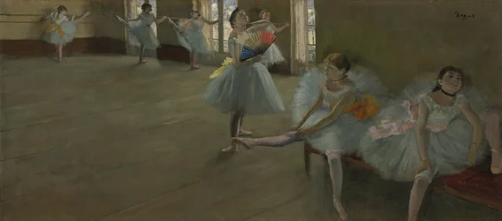 Tänzerinnen im Klassenzimmer, ca. 1880