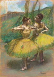 Tänzerinnen mit gelben Röcken, ca. 1896