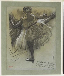 Tänzerin von hinten, „Großer Beinschlag zur Seite“, c.1885-90