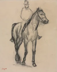 Pferd und Reiter, um 1890