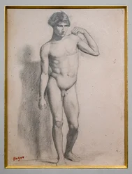 Stehender Mann (ca. 1856-1858, Graphit auf Papier)