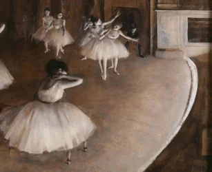 Répétition d’un ballet sur la scène