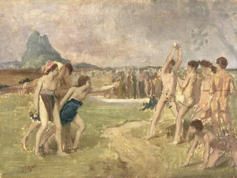 Studie für Die jungen Spartaner beim Training, ca. 1860-61 (Detail)