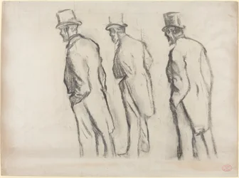 Drei Studien von Ludovic Halévy im Stehen, um 1880