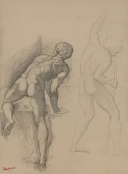 Zwei nackte Männer, 1856-57