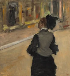 Frau von hinten gesehen (Besuch im Museum), ca. 1879-85