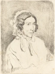 Frau mit Rüschenhaube