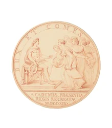 Der Besuch des Königs bei den Akademien, 1719