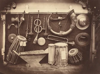 Stillleben mit Musikinstrumenten, um 1863