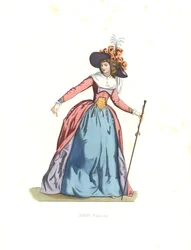 Modische Frau, Frankreich