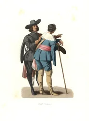 Porträt von zwei Künstlern, Spanien