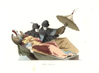 Venezianer mit Bauta-Masken