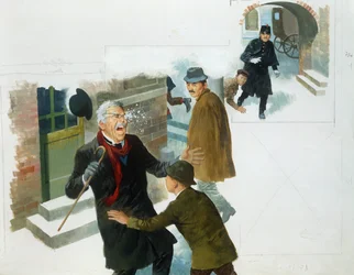 Eine Schneeball, aus Herz, von Edmondo De Amicis, Zeichnung