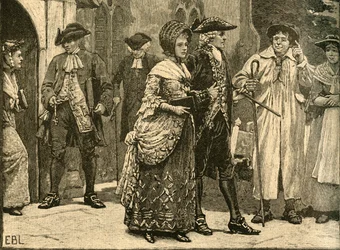 Kostüme zu Beginn der Herrschaft von Georg III., frühe 1760er Jahre, um 1890