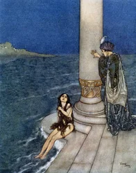 Die kleine Meerjungfrau - in „Contes“ von Hans Christian Andersen, ill. von Edmund (Edmond) Dulac, ed. Piazza, Paris
