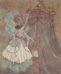 „Sie fand sich einer stattlichen und schönen Dame gegenüber“, Illustration aus 