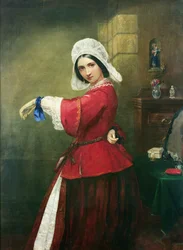 Dame in französischer Tracht