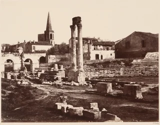 Römisches Theater in Arles, um 1855