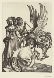 Wappen mit einem Schädel von Albrecht Dürer