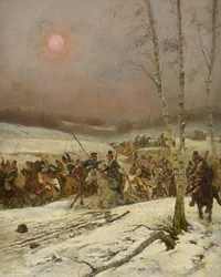 Kosaken greifen ein Geschwader der Ehrenwache an, ca. 1910