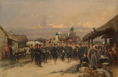 Sänger des 4. Leib-Garde-Imperialen Familien-Schützenbataillons in Zarskoje Selo, 1889