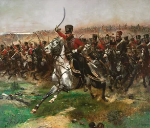 Es lebe der Kaiser! Angriff der 4. Husaren in der Schlacht bei Friedland, 14. Juni 1807, 1891