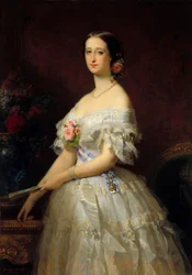 Porträt der Kaiserin Eugenie (1826-1920). Gemälde von Edouard Louis Dubufe (1820-1883)