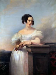 Porträt eines Mädchens mit der Nelke