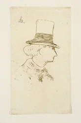 Baudelaire im Profil mit Hut, 1862