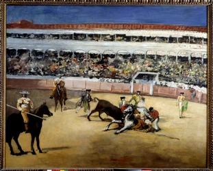 Stierkampf, Darstellung eines Stierkampfs, Gemälde von Edouard Manet