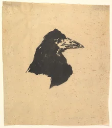 Entwurf für das Plakat und das Cover für Der Rabe von Edgar Allan Poe, 1875
