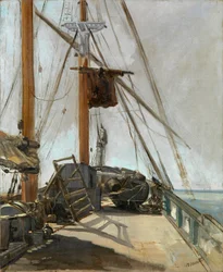 Das Deck eines Schiffes