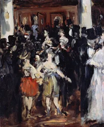 Maskenball in der Oper - Manet, Edouard (1832-1883) Öl auf Leinwand 1873 46,7x38,2 Bridgestone Museum of Art
