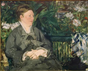 Porträt von Madame Manet im Gewächshaus
