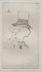 Profilporträt von Charles Baudelaire