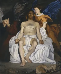 Der tote Christus mit Engeln