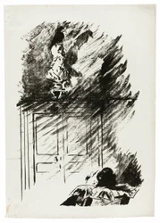 Der Rabe auf der Büste von Pallas ("Auf einer Büste von Pallas sitzend..."), aus Der Rabe (Le Corbeau)