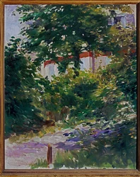Der Garten um Manets Haus in Reuil, Frankreich
