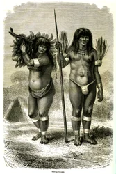 Paar von Ticuna-Indianern aus Peru