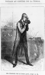 Professor Otto Lidenbrock, Illustration aus 