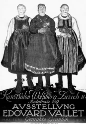 Schweiz - Plakat von Edouard Vallet 1917 (s/w Foto)