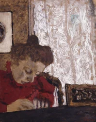 Marie Vuillard beim Schreiben