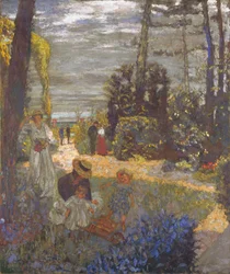 Die Terrasse in Vasouy, der Garten, 1901