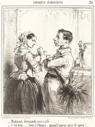 Madame verlangt ihren Kaffee