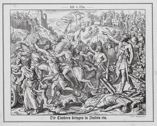 Invasion des römischen Territoriums durch die Kimbern