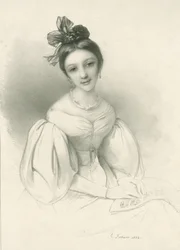 Porträt von Clara Wieck-Schumann 1819-1896, 1832